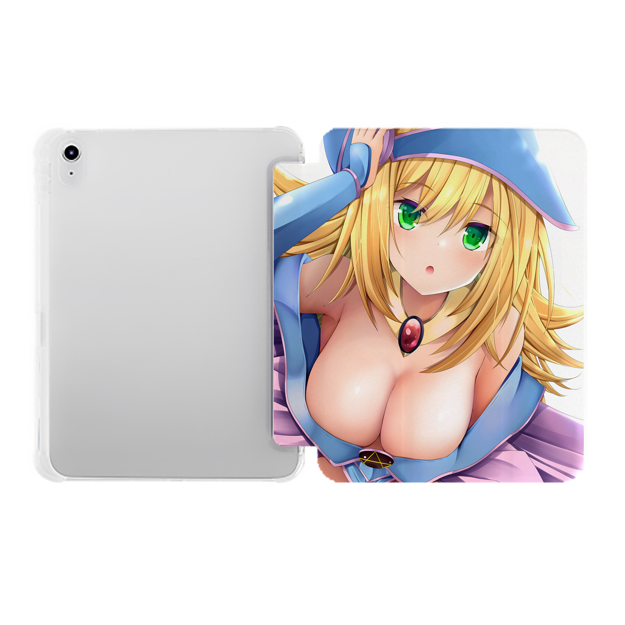 （画像用） 遊☆戯☆王 Yu-Gi-Oh! IPad ケース ペン収納付き 三つ折りスタンド PUレザー×シリコン 対応機種9.5/10.5/10.9インチ